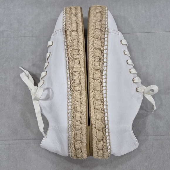Pina2 espadrille sneakers women's 40 US 9.5 white soft leather tan Anthropologie - Picture 6 of 11